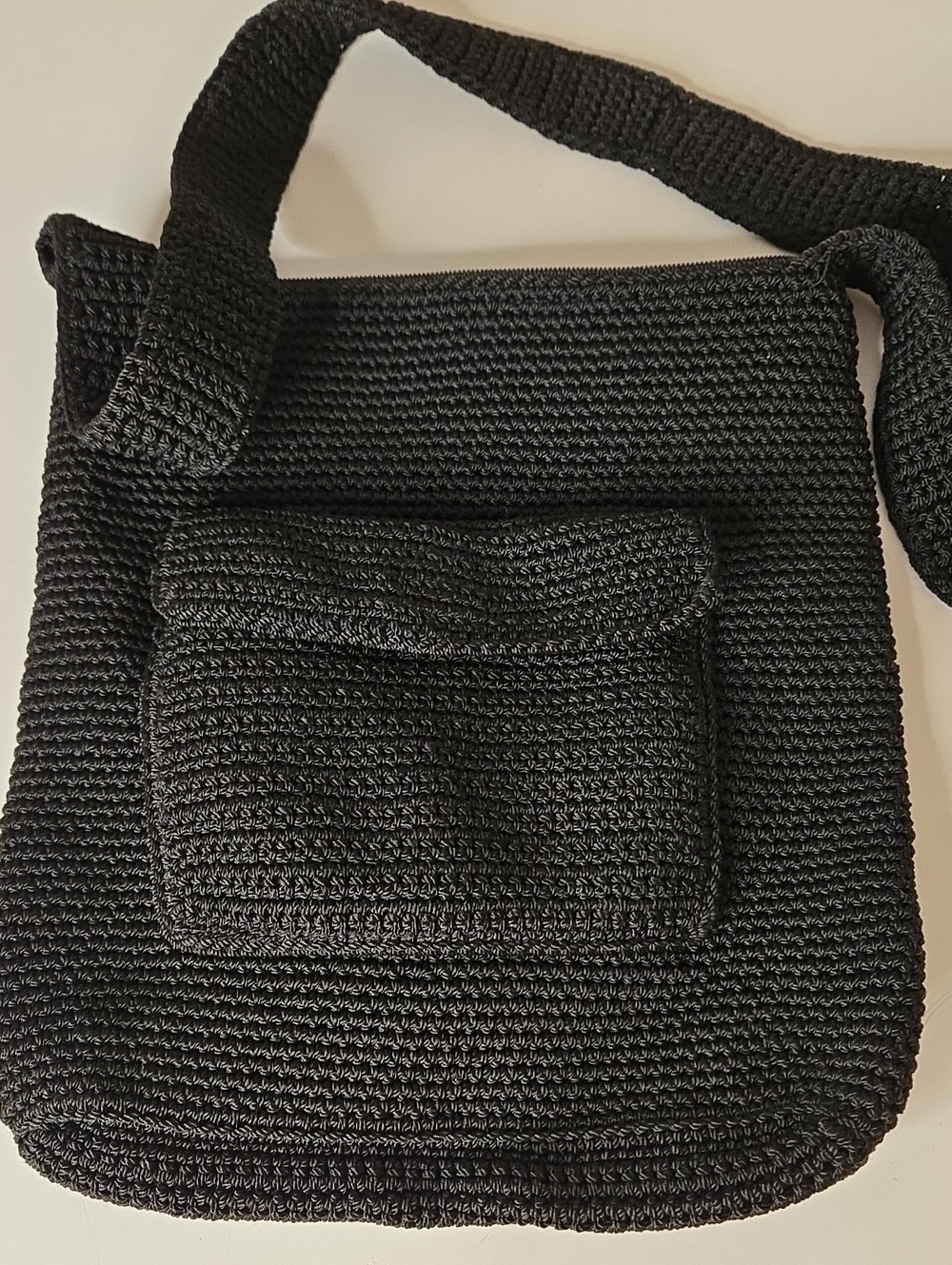 The Sak Black Crochet Shoulder Bag